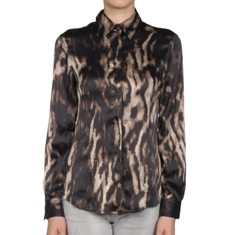 Just Cavalli long sleeve silk blouse